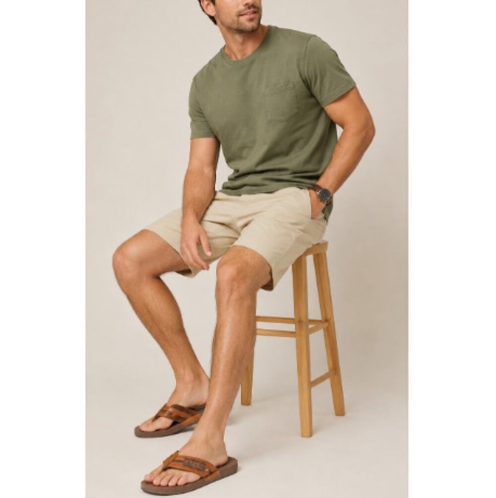 Nautica Men's Tan Faux Leather Straps Casual Thong Flip Flop Sandals Size 9M